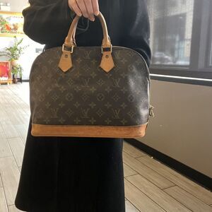 Louis Vuitton Monogram Canvas Leather Alma Pm Bag Brown